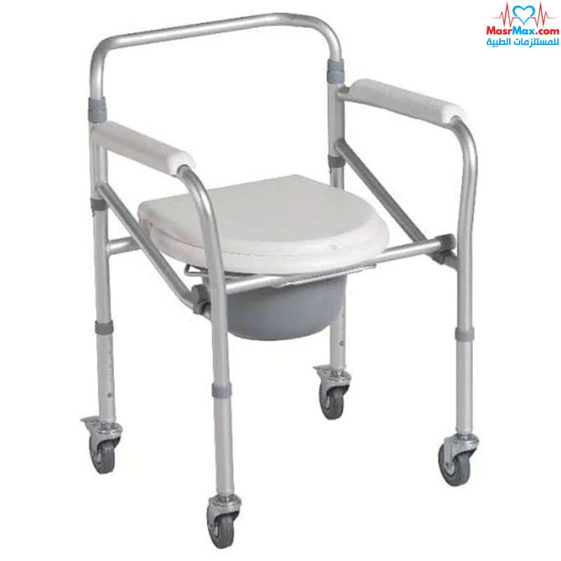 كرسي حمام لكبار السن لسهولة دخول الحمام درجات مختلفة لضبط الكرسي على ارتفاع التواليت