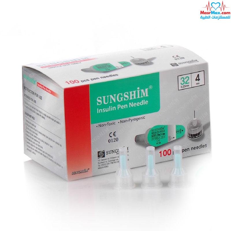 سنون انسولين كوري Sungshim 4mm - عدد 100 قطعة - مصر ماكس للمستلزمات ...